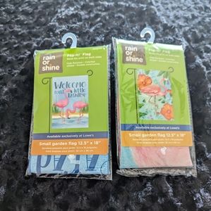 Rain Or Shine Flamingo Garden Flags
